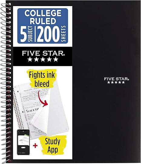 Five Star Spiral Notebook